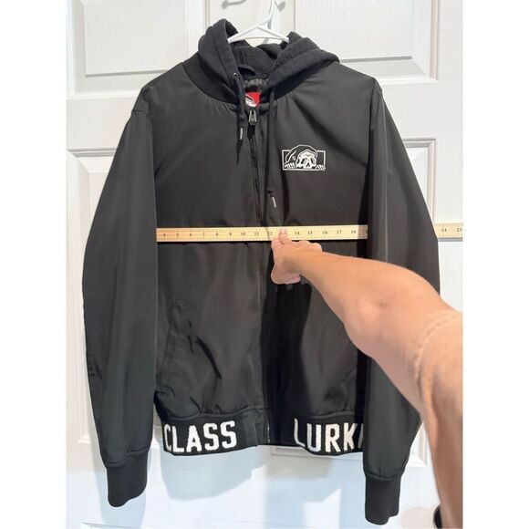 Rare Lurking Class Free Your Mind Skeleton Head Hoodie Jacket Men’s Medium - Picture 5 of 13